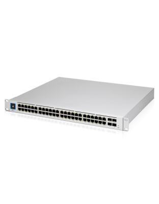 Ubiquiti UniFi 48-port Managed Gigabit Layer2 &amp; Layer3 Switch, Auto-sensing 802.3at PoE+ &amp; 802.3bt PoE, SFP+, Touch Display, 600W GEN2,