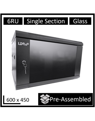 LDR Assembled 6U Wall Mount Cabinet (600mm x 450mm)