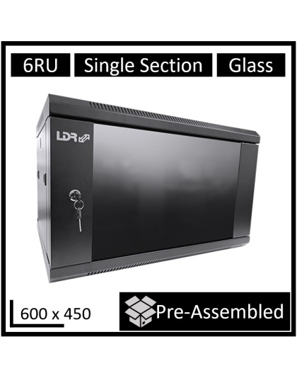 LDR Assembled 6U Wall Mount Cabinet (600mm x 450mm)
