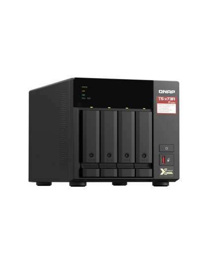 QNAP TS-473A-8G 4 Bay NAS 8G DDR4 AMD V1500B quad-core 2.2 GHz processor 2x M.2 2280 PCIe Gen3 x1 slots Hot-swappable 3xUSB 3.2 3YR WTY
