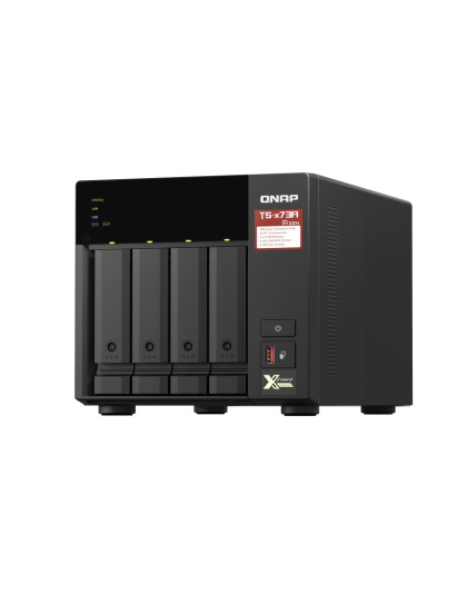 QNAP TS-473A-8G 4 Bay NAS 8G DDR4 AMD V1500B quad-core 2.2 GHz processor 2x M.2 2280 PCIe Gen3 x1 slots Hot-swappable 3xUSB 3.2 3YR WTY