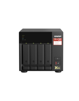 QNAP TS-473A-8G 4 Bay NAS 8G DDR4 AMD V1500B quad-core 2.2 GHz processor 2x M.2 2280 PCIe Gen3 x1 slots Hot-swappable 3xUSB 3.2 3YR WTY