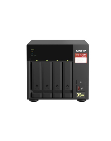 QNAP TS-473A-8G 4 Bay NAS 8G DDR4 AMD V1500B quad-core 2.2 GHz processor 2x M.2 2280 PCIe Gen3 x1 slots Hot-swappable 3xUSB 3.2 3YR WTY