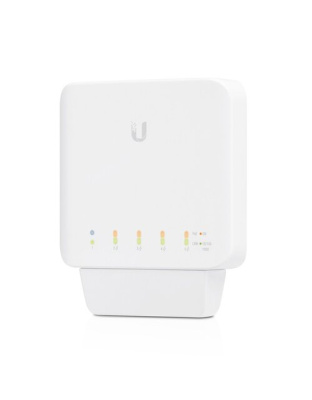 Ubiquiti UniFi USW Flex - Managed, Layer 2 Gigabit Switch with Auto-sensing 802.3af PoE Support. 1x PoE In, 4x PoE Out,