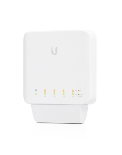 Ubiquiti UniFi USW Flex - Managed, Layer 2 Gigabit Switch with Auto-sensing 802.3af PoE Support. 1x PoE In, 4x PoE Out,